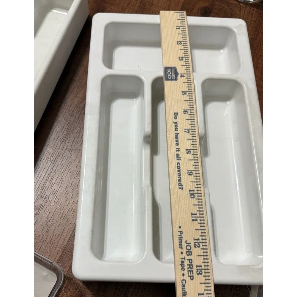 Silverware Tray Plastic Flatware Organizer Kitchen Drawer Lot Wheels Nice!